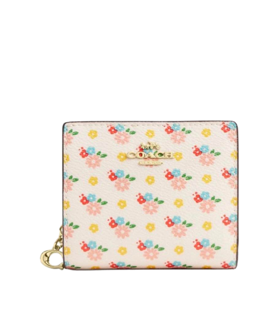 【Coach Outlet】Snap Wlt Flrl Prnt  白