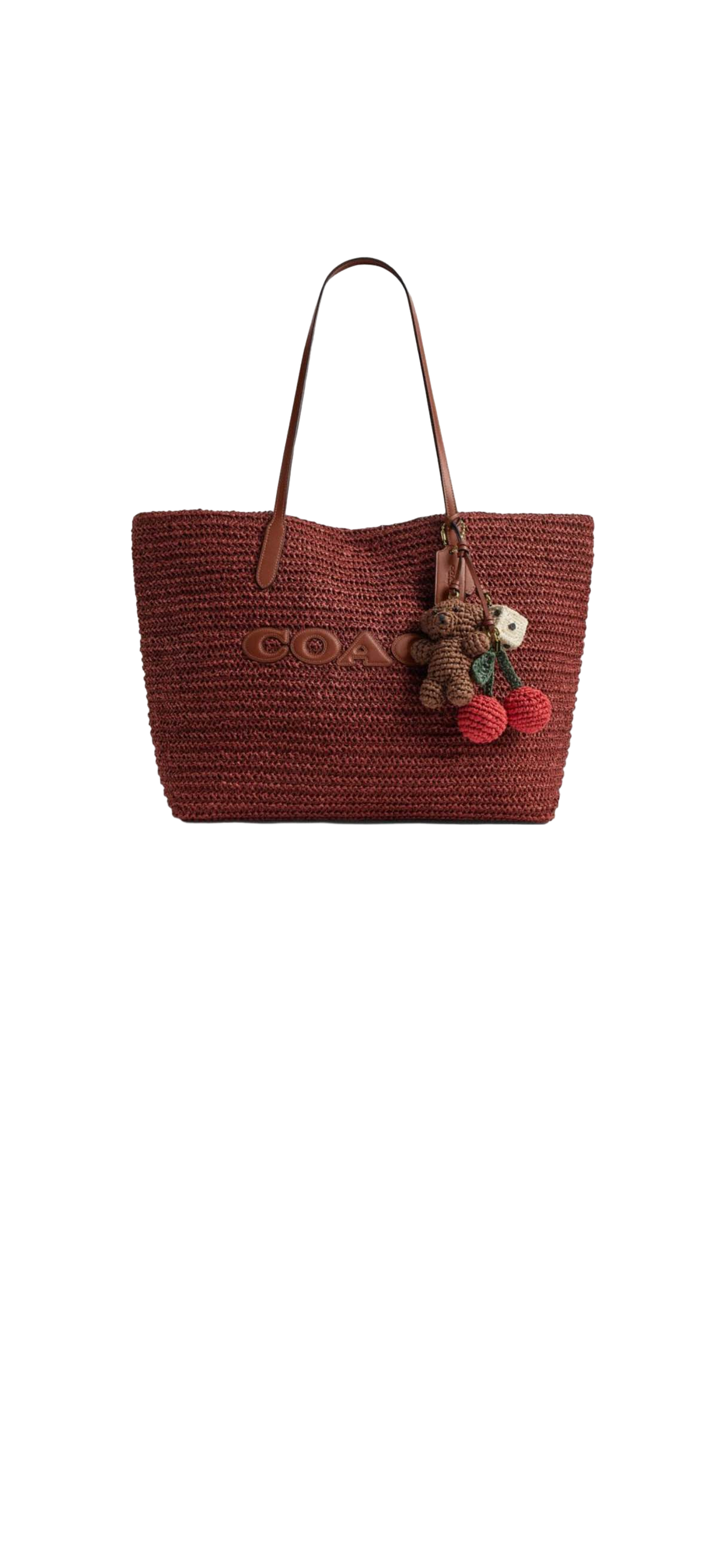 【Coach Outlet】Strw Lg Cty Tt Chms  酒紅