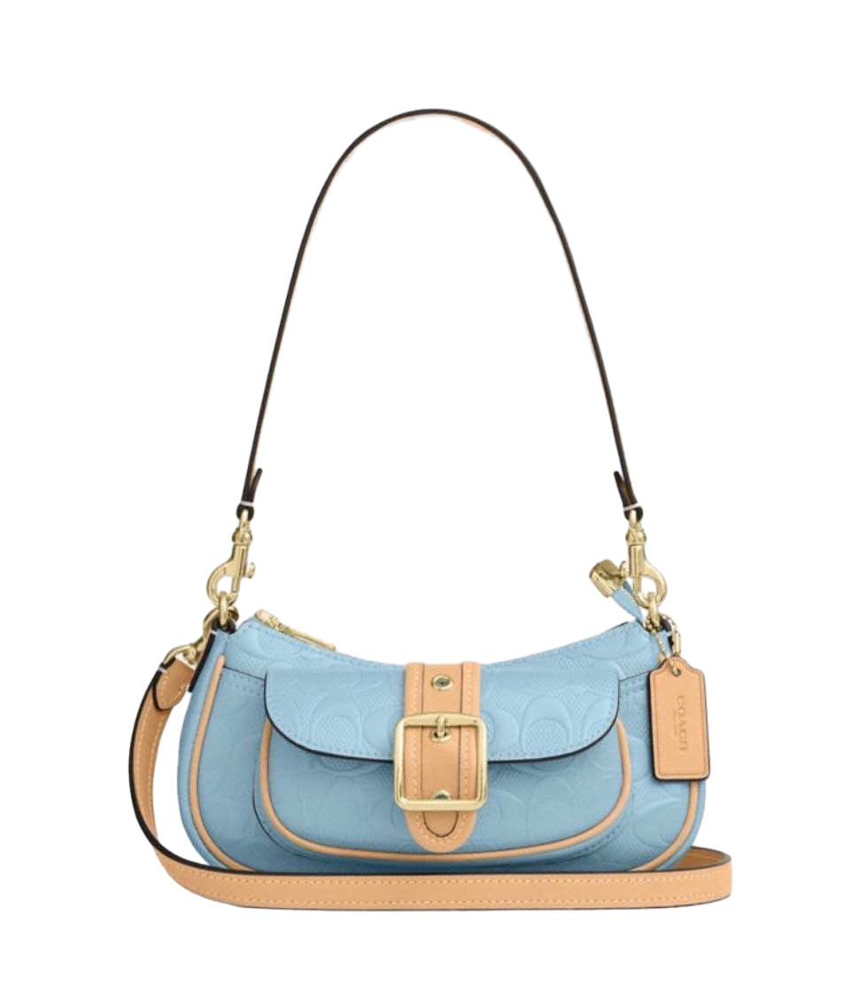 【Coach Outlet】Ashtn Mn Sb Sig Ptnt  藍