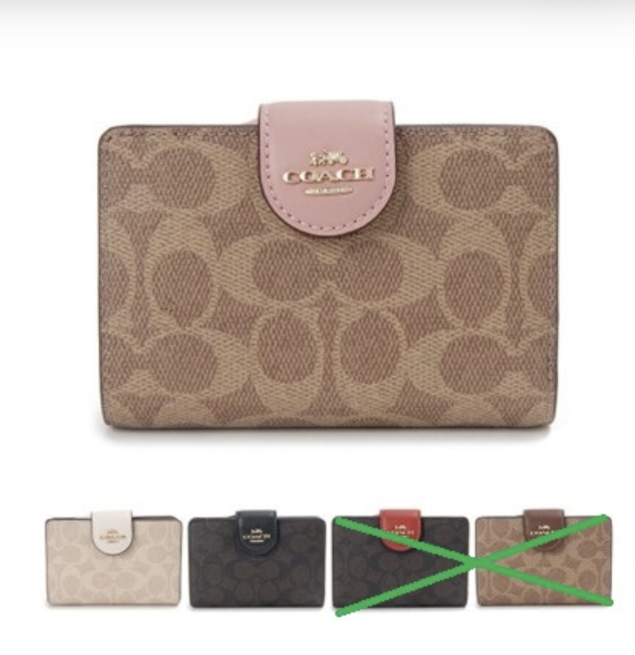 [5/6截] 實用 Coach CC logo 中銀包（此為預訂商品，如同一訂單中有其他現貨商品，現貨商品會安排先行寄出。）