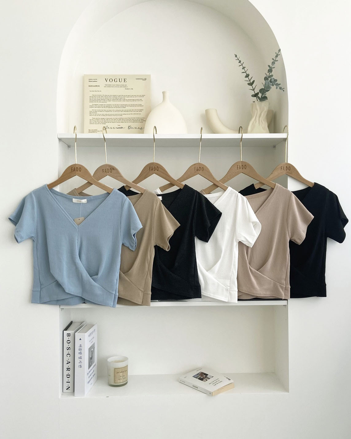 法朵Fado shop｜V領前扭結造型T 021B012 六色