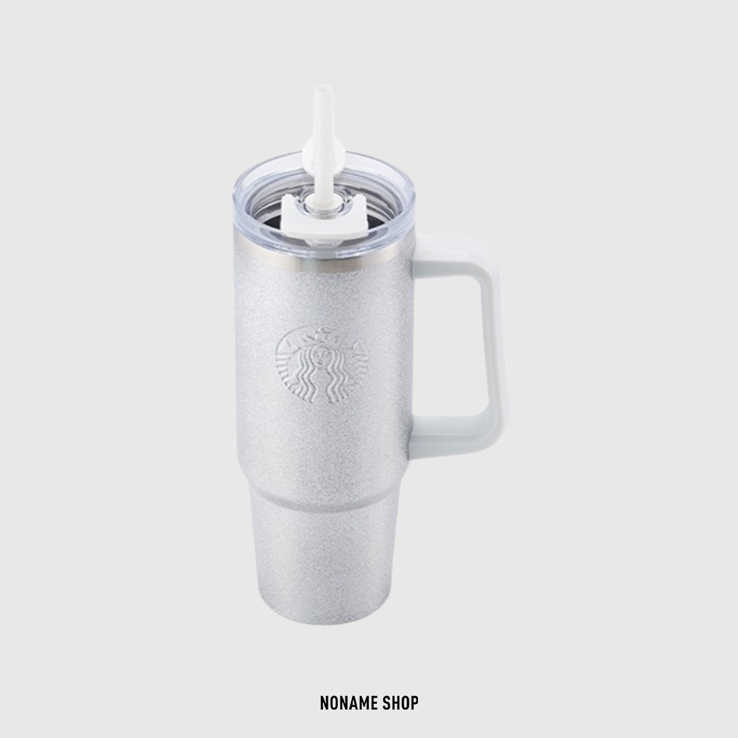 STARBUCKS 星巴克 大容量 吸管杯 高顏質 璀璨銀 銀河杯 雙飲口 900ml