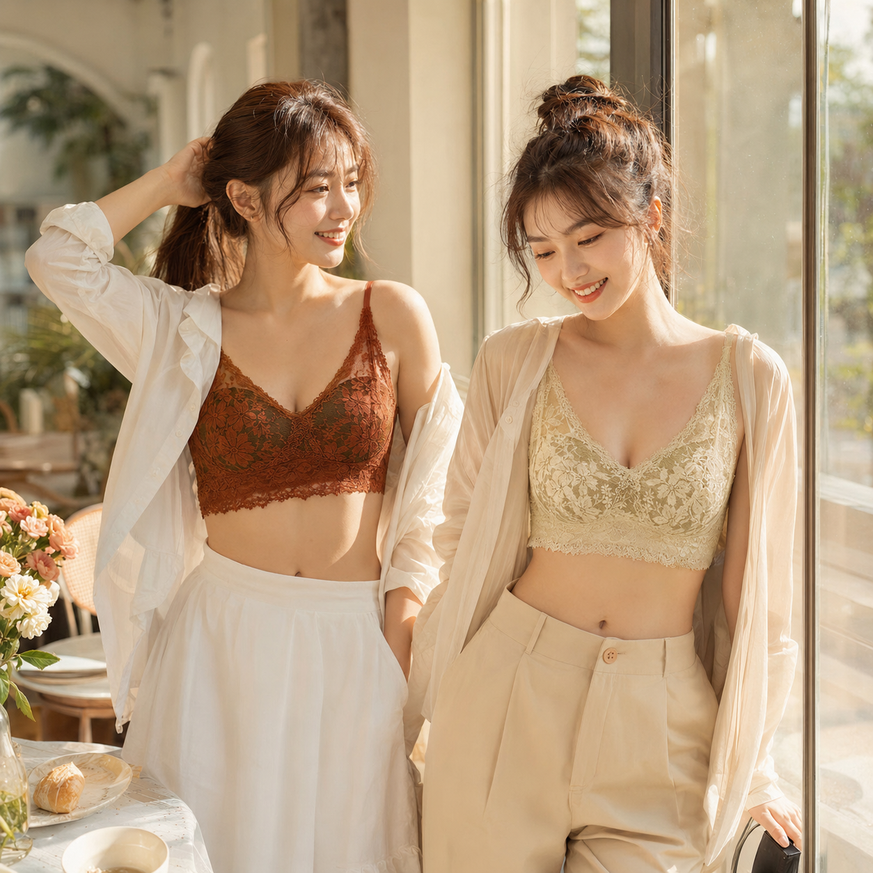 Beauty法式深V領吊帶Bratop   限時[ 買5送1 買8送2 ]