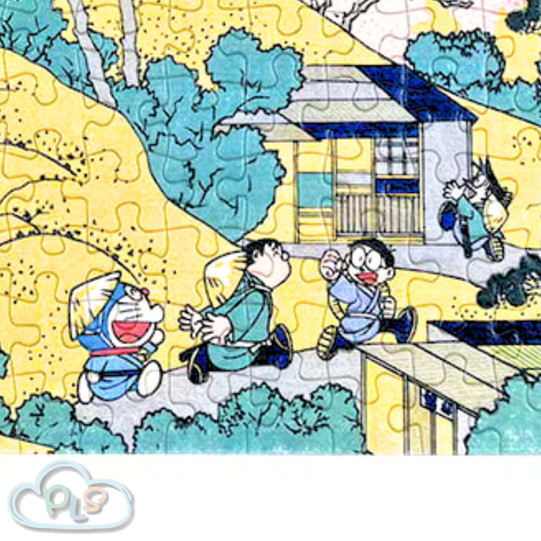 「越前和紙」浮世繪 Puzzle 砌圖 《富嶽三十六景 東海道品川御殿山不二》300片 多啦A夢  #23066-1