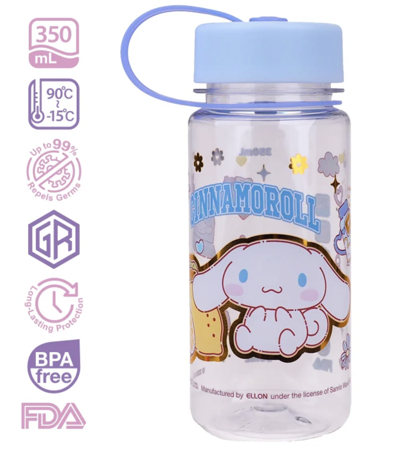 Cinnamoroll 350ml BPA Free 膠水樽 9-7108-22