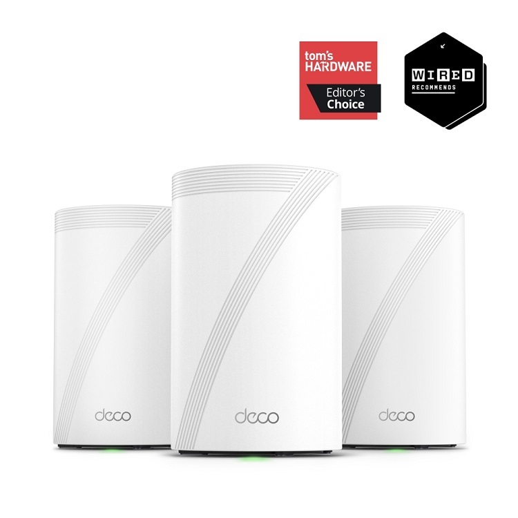 TP-Link Deco BE68 BE14000 Tri-Band Whole Home Mesh WiFi 7 System (3-pack)