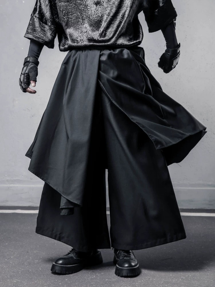 𝙏𝙀𝘾𝙃𝙒𝙀𝘼𝙍 劍道多層山本黑武士裙褲