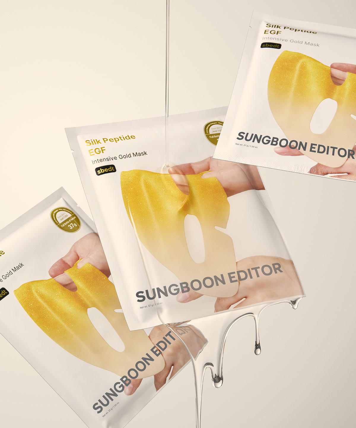 SUNGBOON EDITOR 綠番茄高階絲蛋白胜肽 EGF 奢華黃金緊緻面貼膜