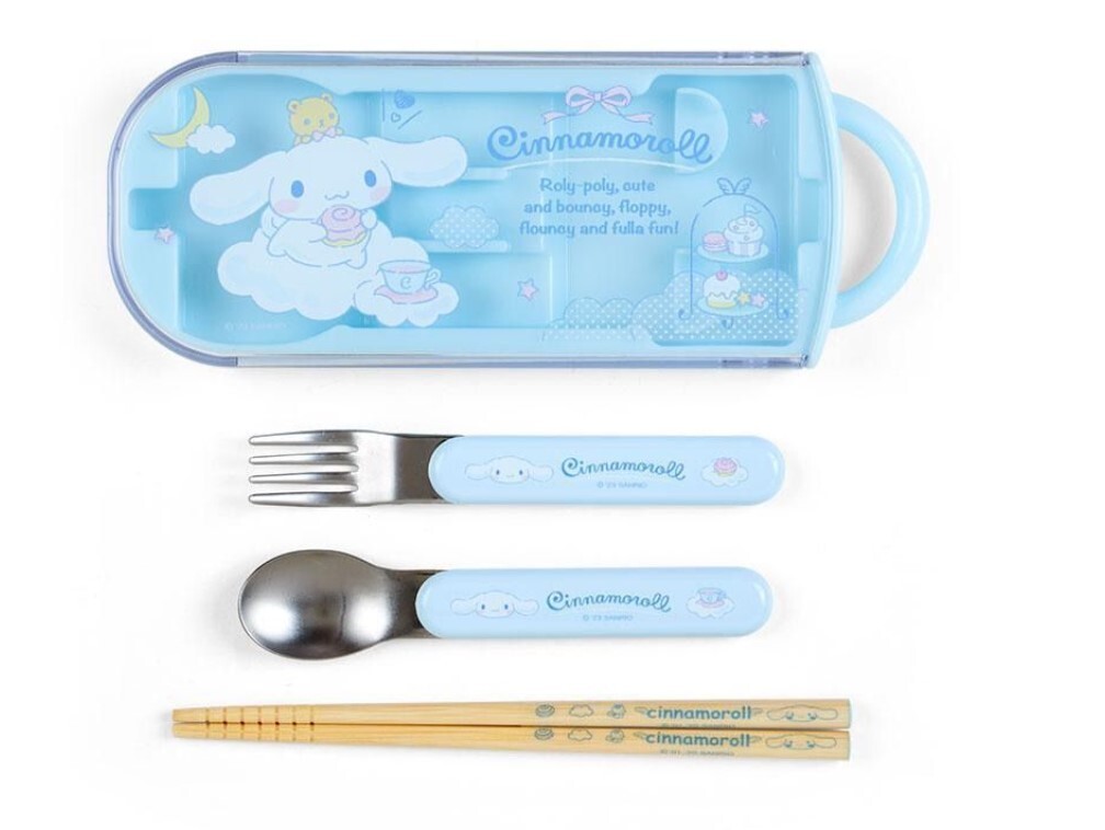 日本製 Sanrio Cinnamoroll 三件套 餐具組（附收納盒）#C5