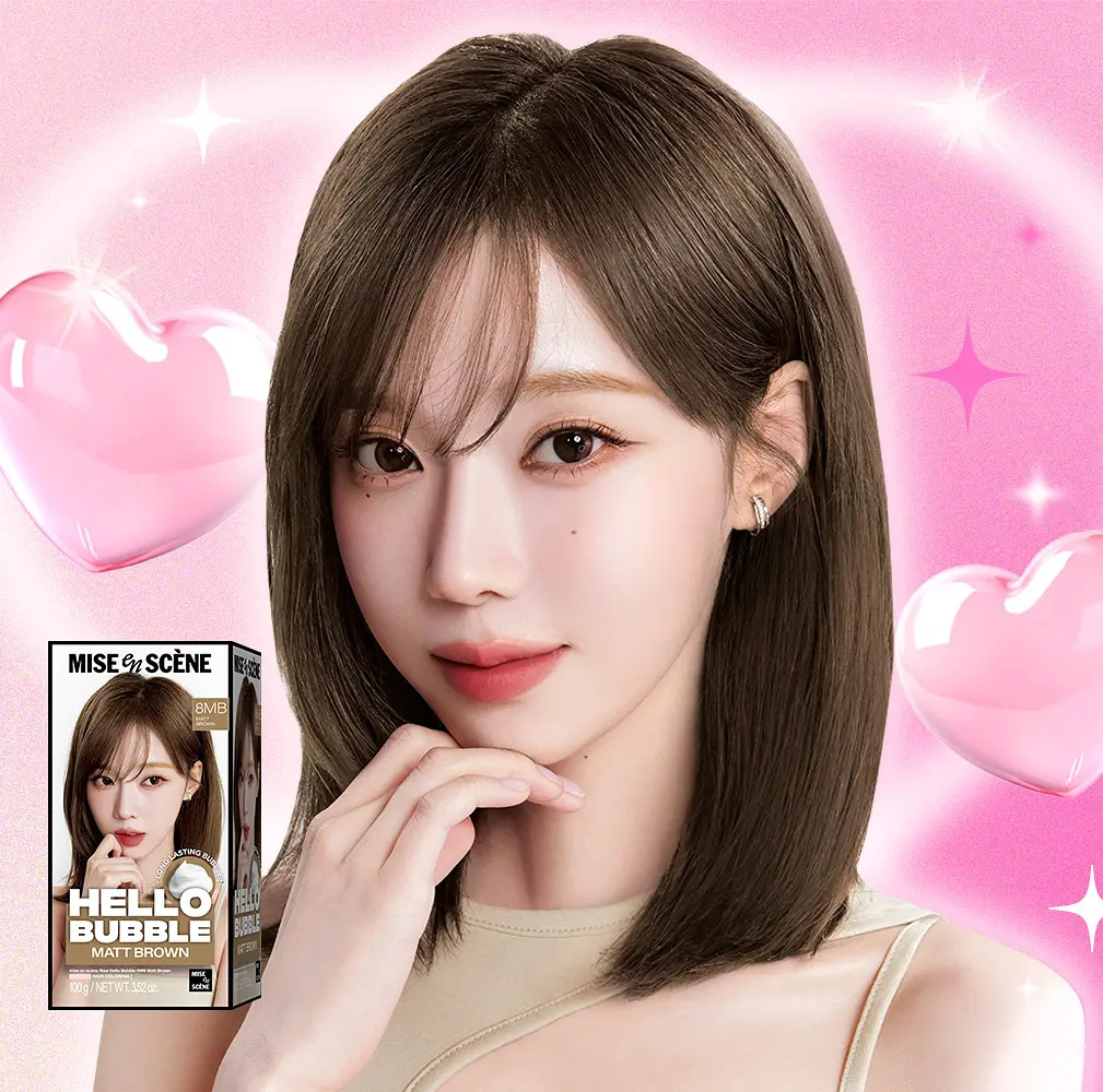 MISE EN SCENE New Hello Bubble 植粹高顯色霧面修護染髮泡沫霜【20款色號】
