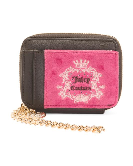【預購】Juicy Couture H053031 絲絨小銀包 (啡色)