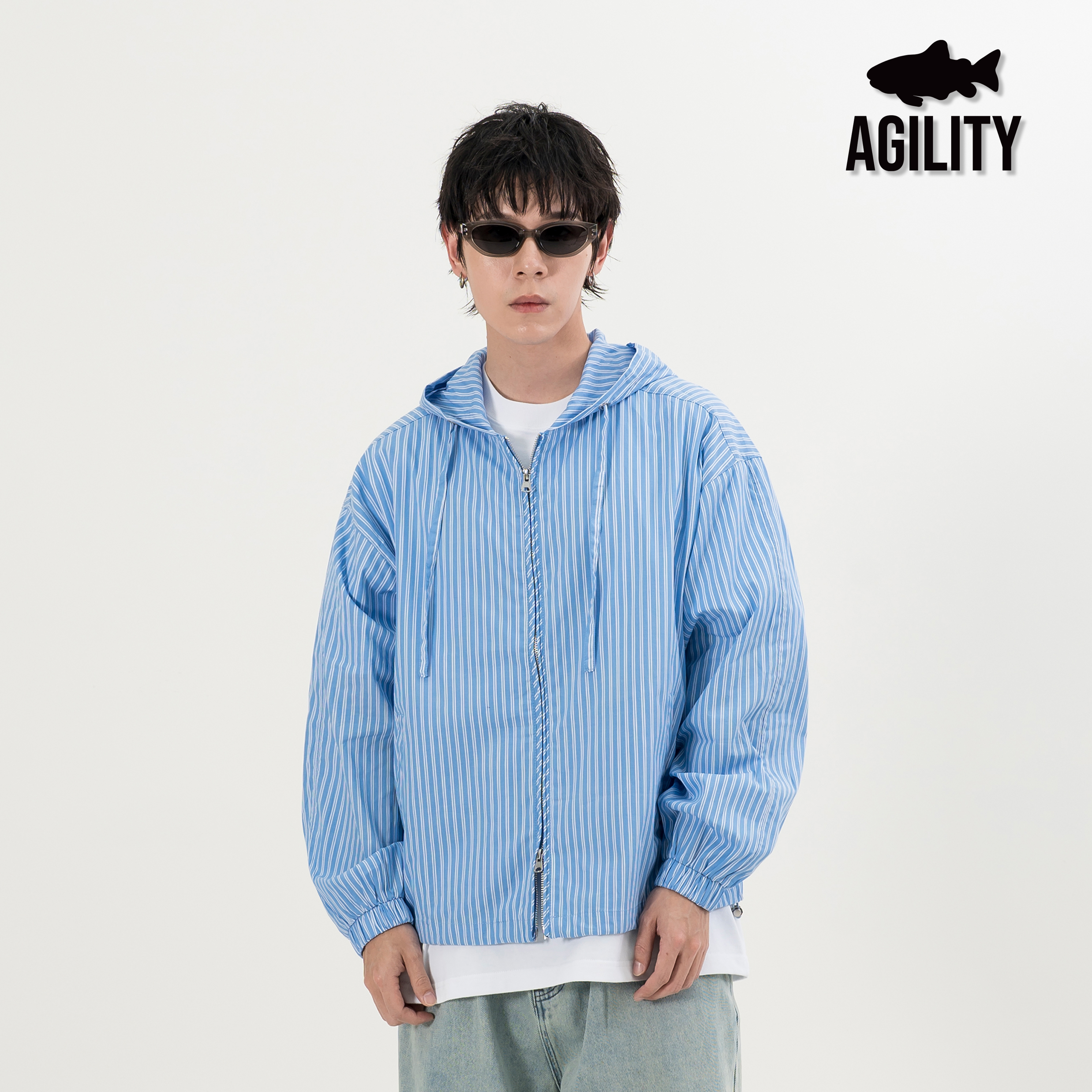AGILITY Stripe Hooded Jacket 輕量透氣 條紋連帽外套 [H88]