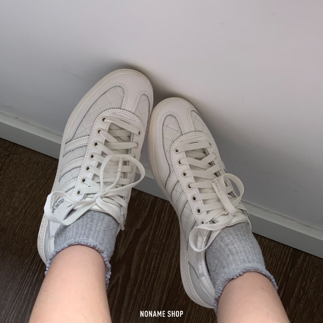 ADIDAS ORIGINALS HANDBALL SPEZIAL 小香風 菱格紋 漆皮 珠光白 (男/女款)