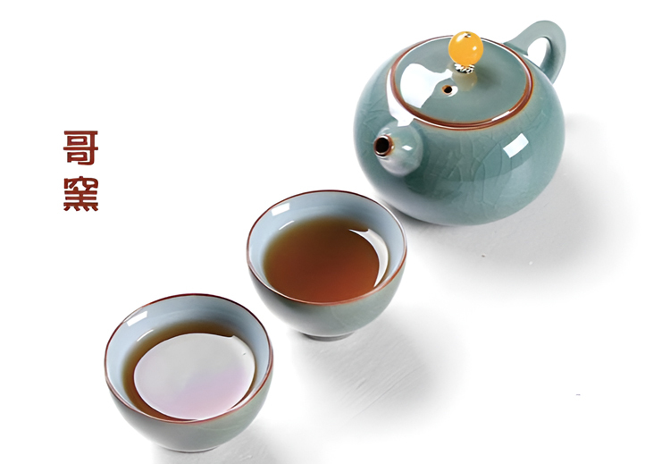 鹿港窯禮品館│五大名窯長方茶盤旅行茶組