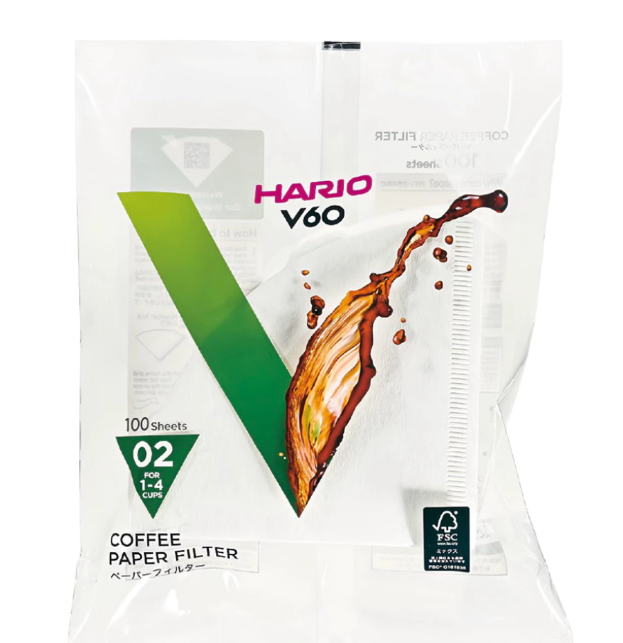 【日本 HARIO】新包裝VCF-02漂白圓錐濾紙V60 100入濾紙02號