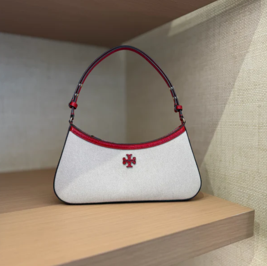 【預購】Tory Burch H053038 紅色帆布單肩包