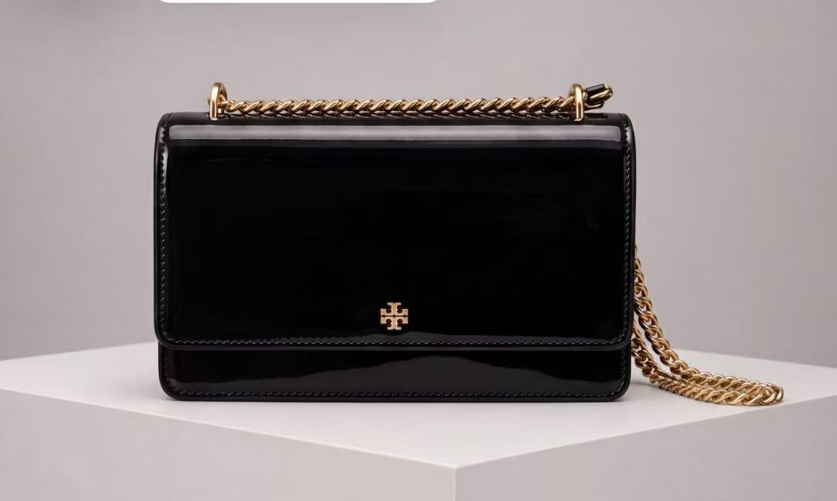 【預購】Tory Burch H053041 黑色金鏈條斜孭袋