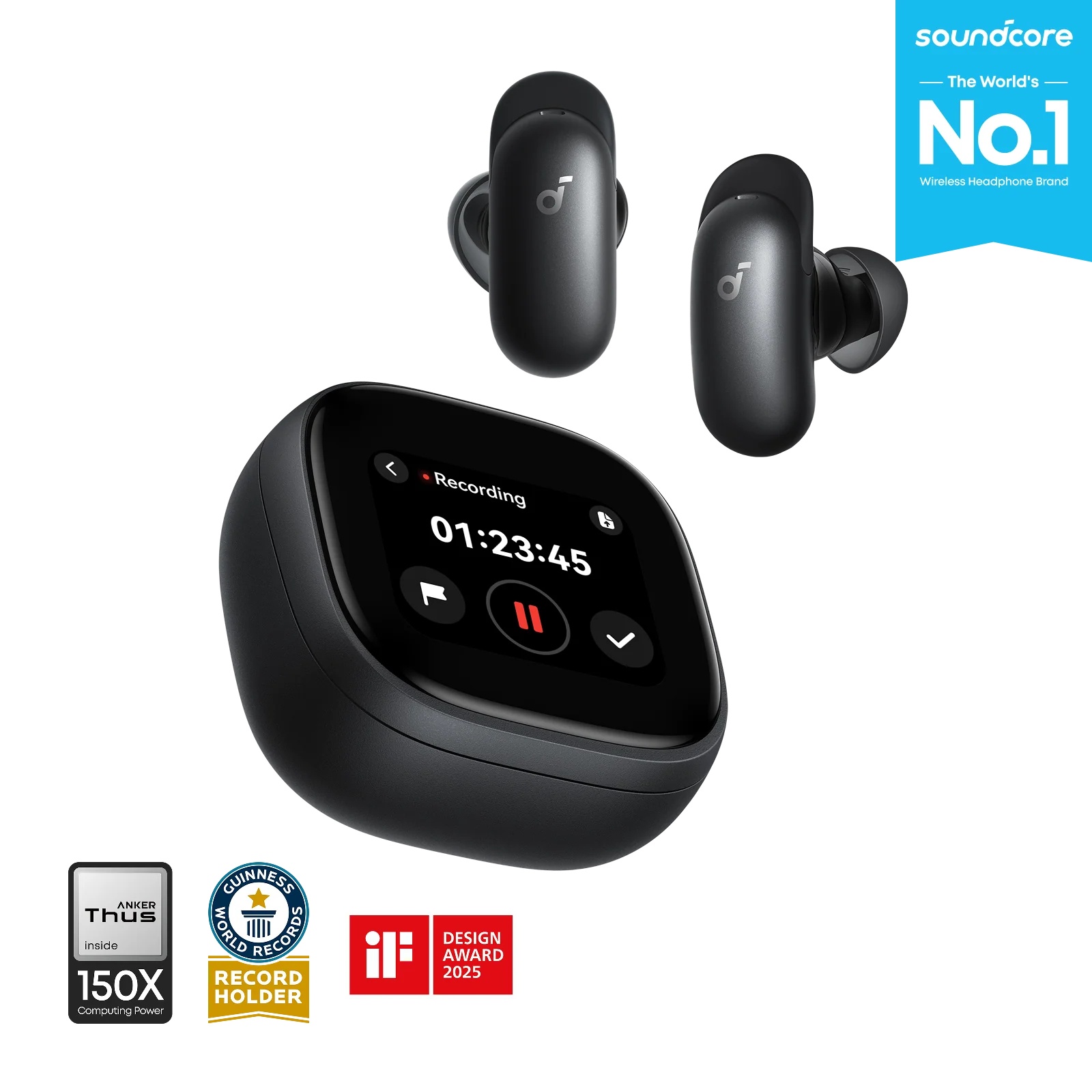 [新品預售] Anker Soundcore Liberty 5 Pro Max｜AI錄音耳機，配備智慧充電盒