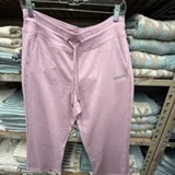 [S] DKNY PINK LAVENDER METALLIC BUBBLE LOGO CROPPED HIGH-RISE PANTS, DP6P3876-GX0 (SD1937)