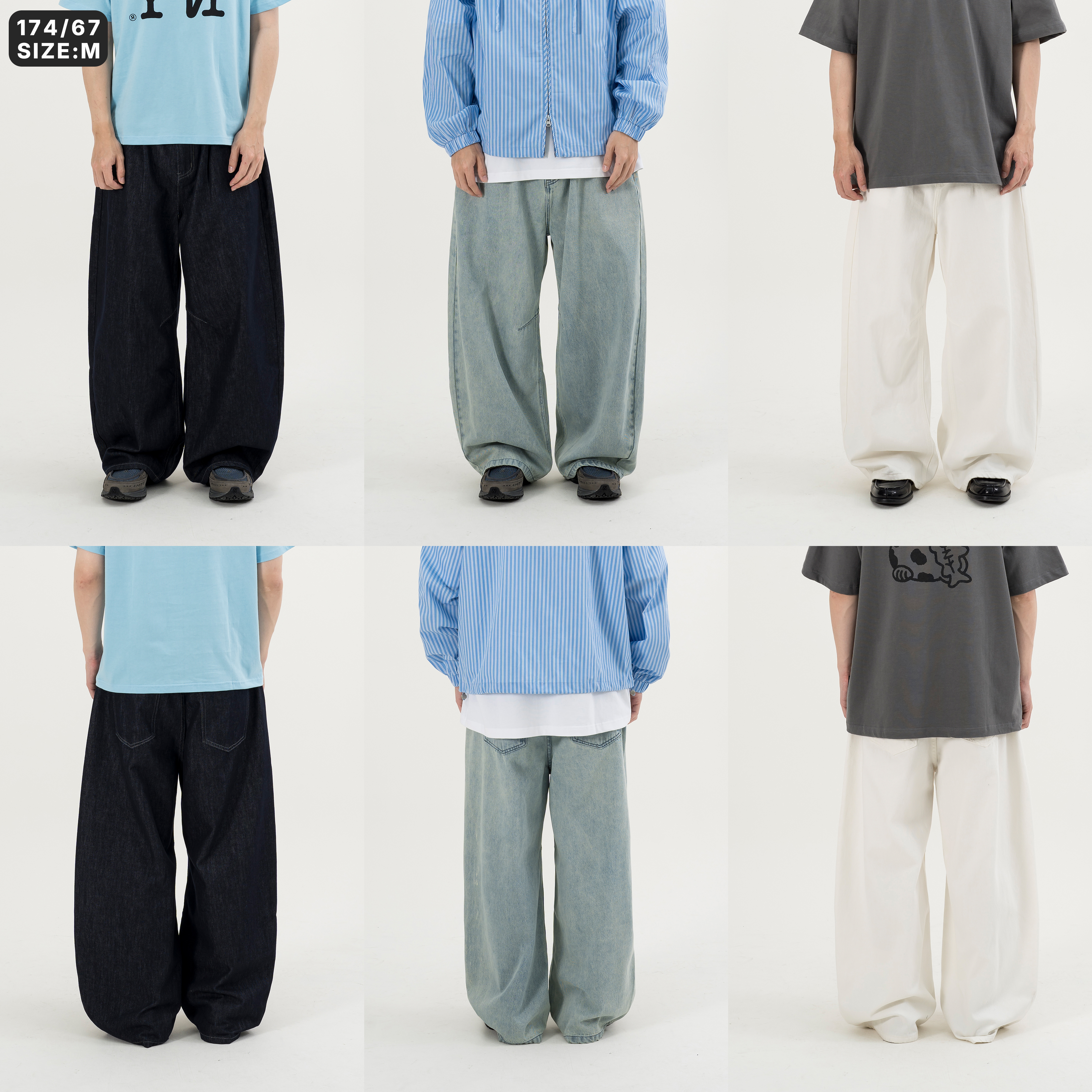 Lyocell Denim Baggy Jeans 天絲布料 闊腿 牛仔長褲 [PTR-485]