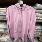 [S] DKNY PINK LAVENDER/SILVER FOIL LOGO FULL-ZIP HOODIE, DP6J9715-AWV (SD1938)