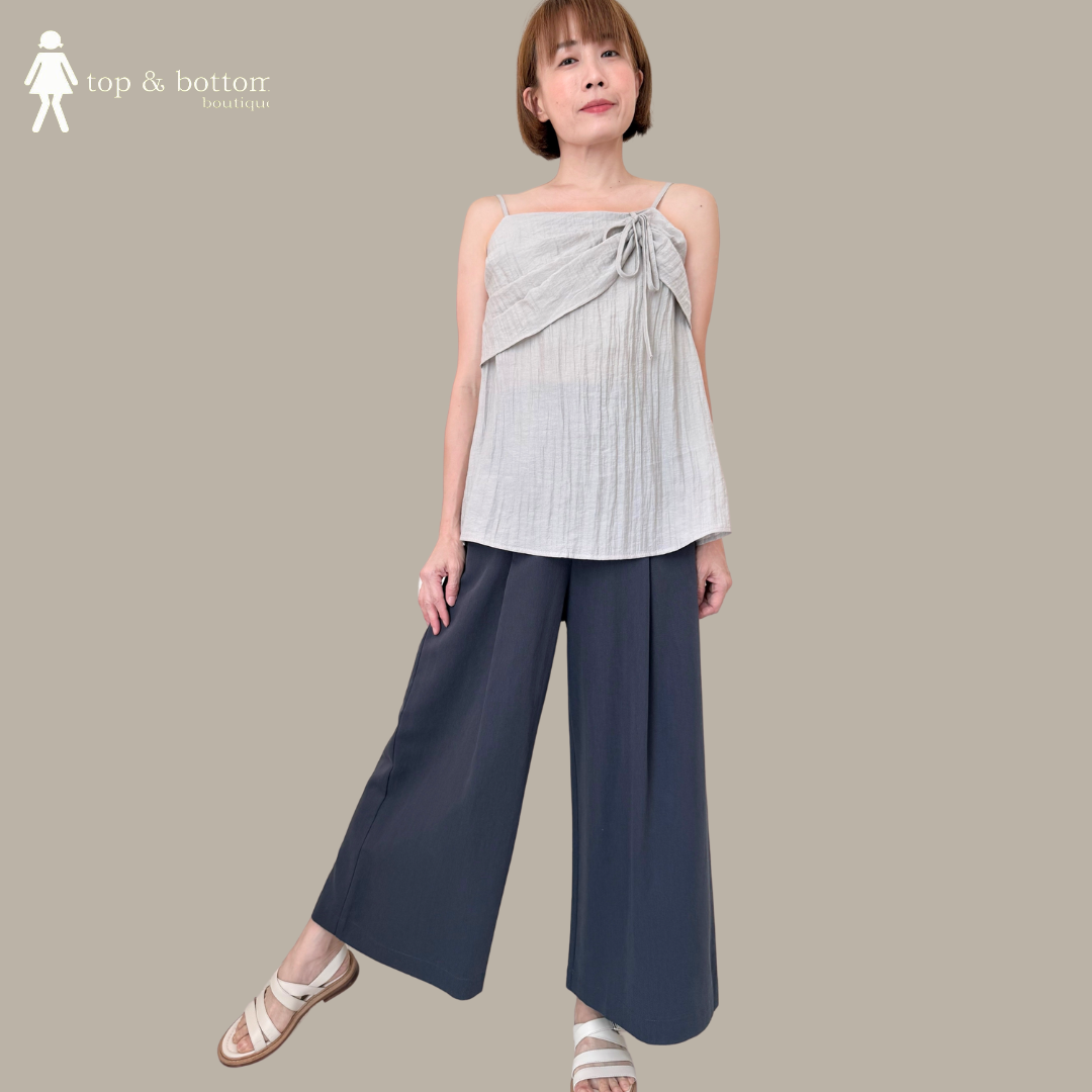 STRAP LAYERED SHEER BLOUSE