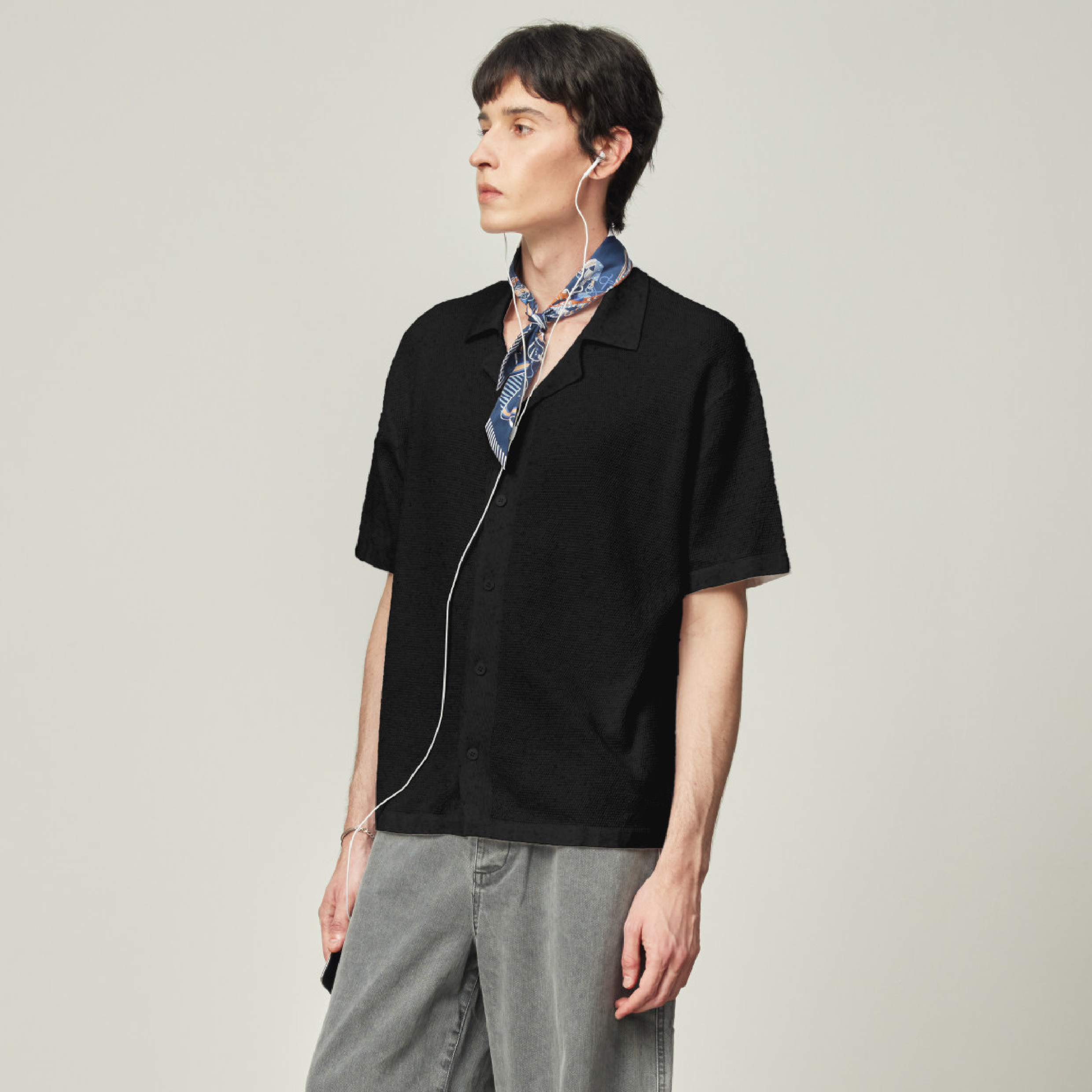 Nord Classic Cotton Linen Shirts 亞麻針織 開領襯衫 [T1078]