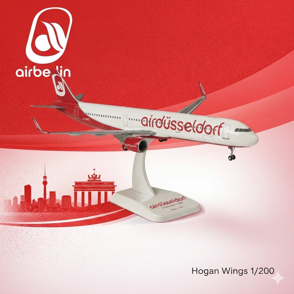 Hogan wings AIR BERLIN A321 "DUSSELDORF" SHARKLET WITH LANDING GEAR