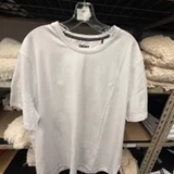 [S] DKNY WHITE CREW NECK TSHIRT EMBROIDERED LOGO, DKSK189-WHT (SD1950)