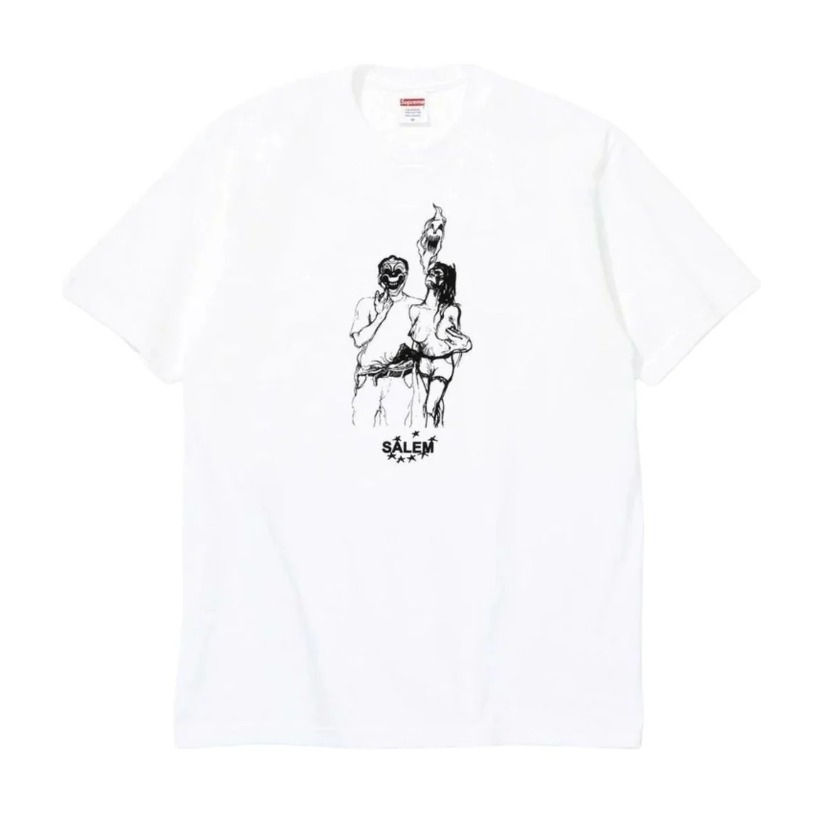 -(B3c01)-SUPREME / SALEM TEE SS26 裸女 插畫T 白色