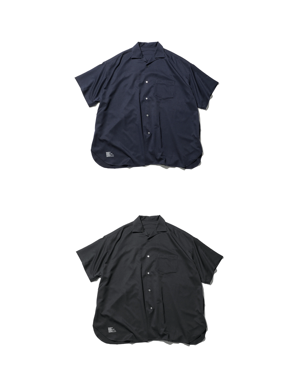 [現貨] FreshService COOLFIBER OPEN COLLAR S/S SHIRT | BLACK / NAVY