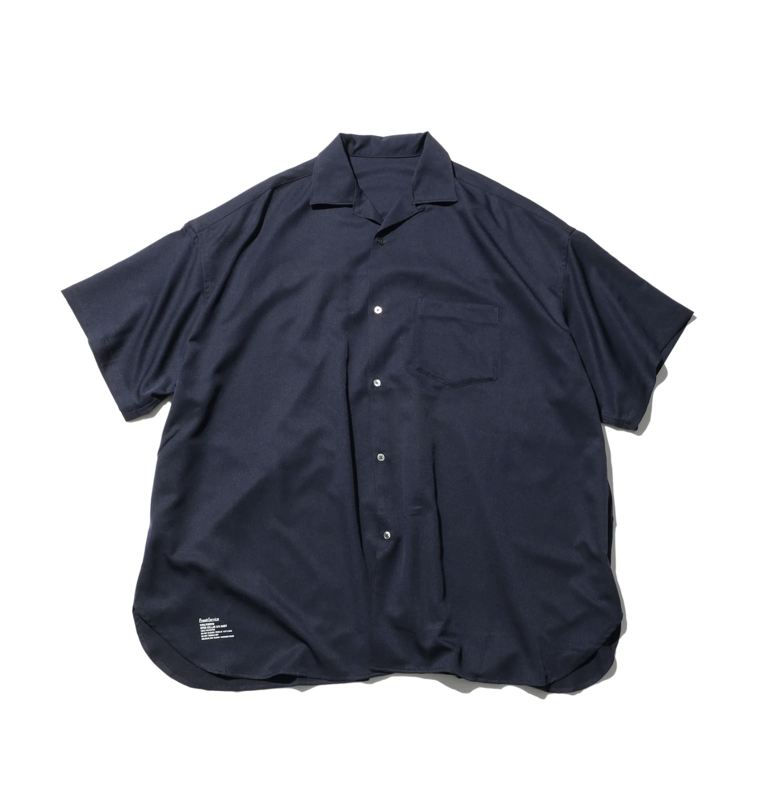 [現貨] FreshService COOLFIBER OPEN COLLAR S/S SHIRT | BLACK / NAVY