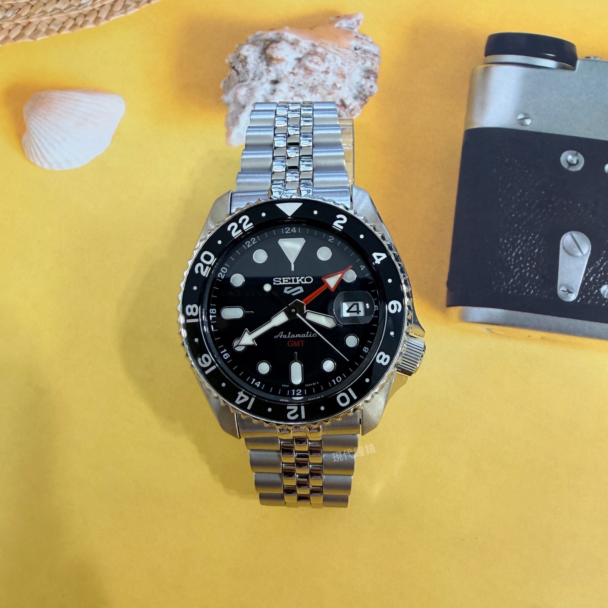 【SEIKO 精工】5 Sports系列 GMT兩地時間機械腕錶  4R34-00A0D 42.5mm 現代鐘錶