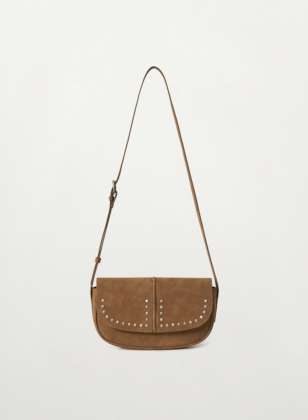 【入LIVECODE一件減至$498😱🔥！】【韓國大熱品牌😍朴圭瑛SEVENTEEN同款！】【SATUR】Halfmoon Studded Mini Shoulder Bag (2 Colors)