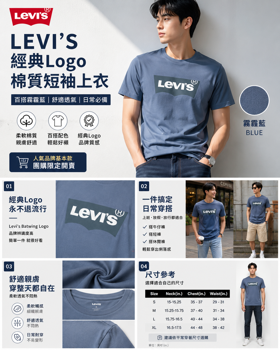 【預購】Levi's H053035 Core Graphic 棉質短袖上衣