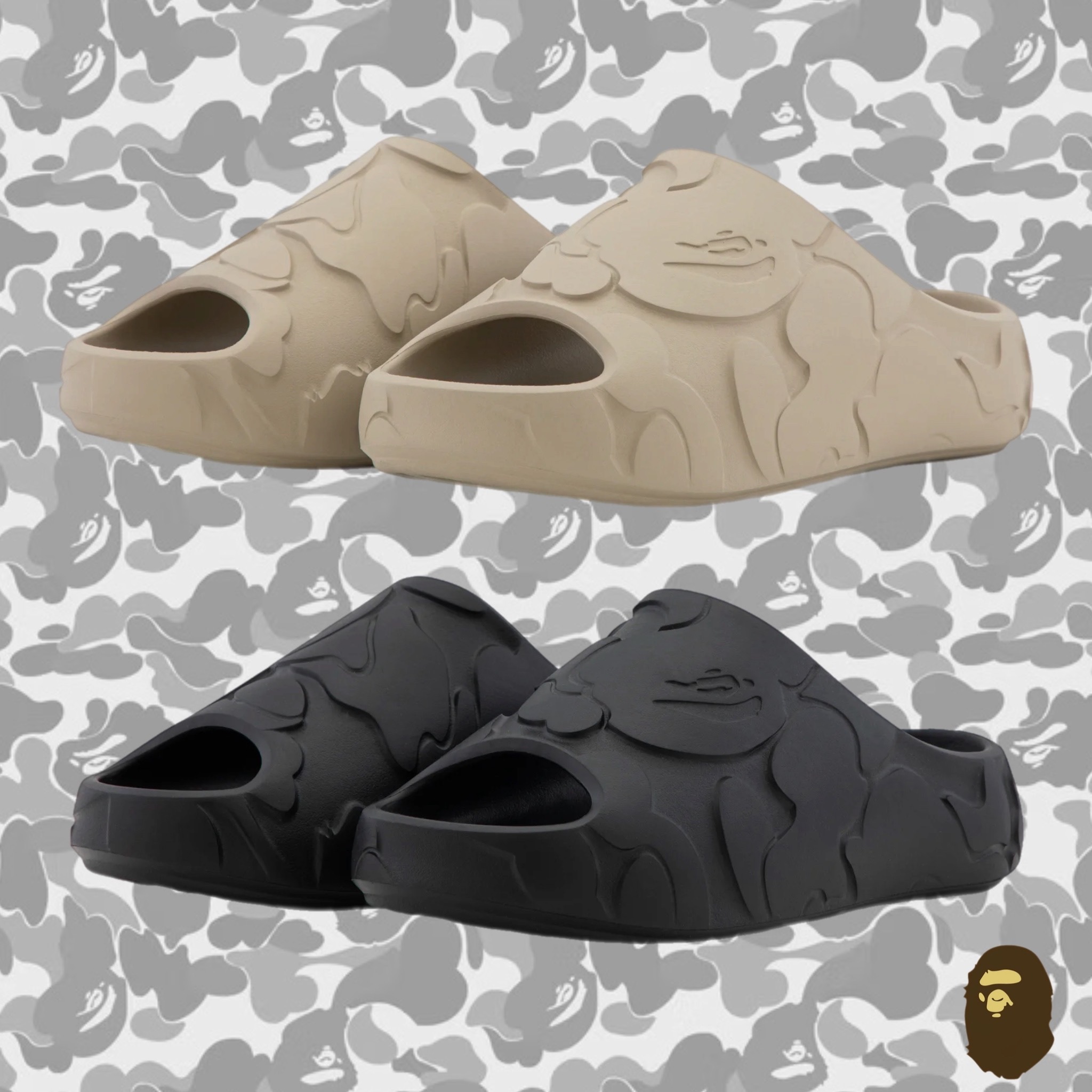 A BATHING APE BAPE SLIDE CAMO 拖鞋 休閒 潮牌 猿人 迷彩