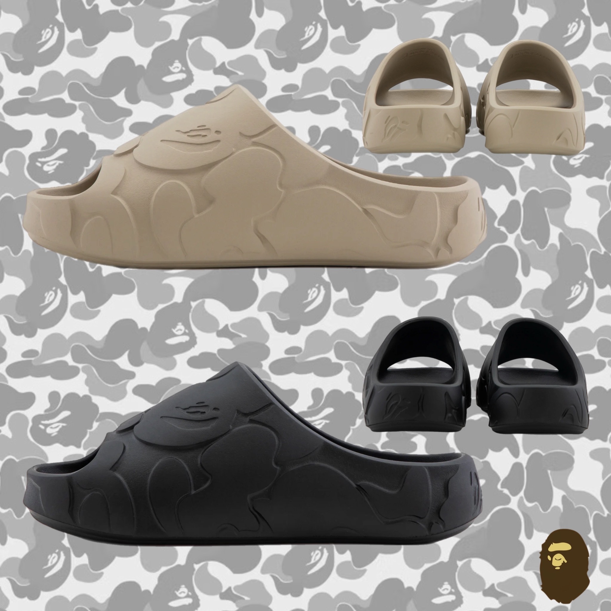 A BATHING APE BAPE SLIDE CAMO 拖鞋 休閒 潮牌 猿人 迷彩