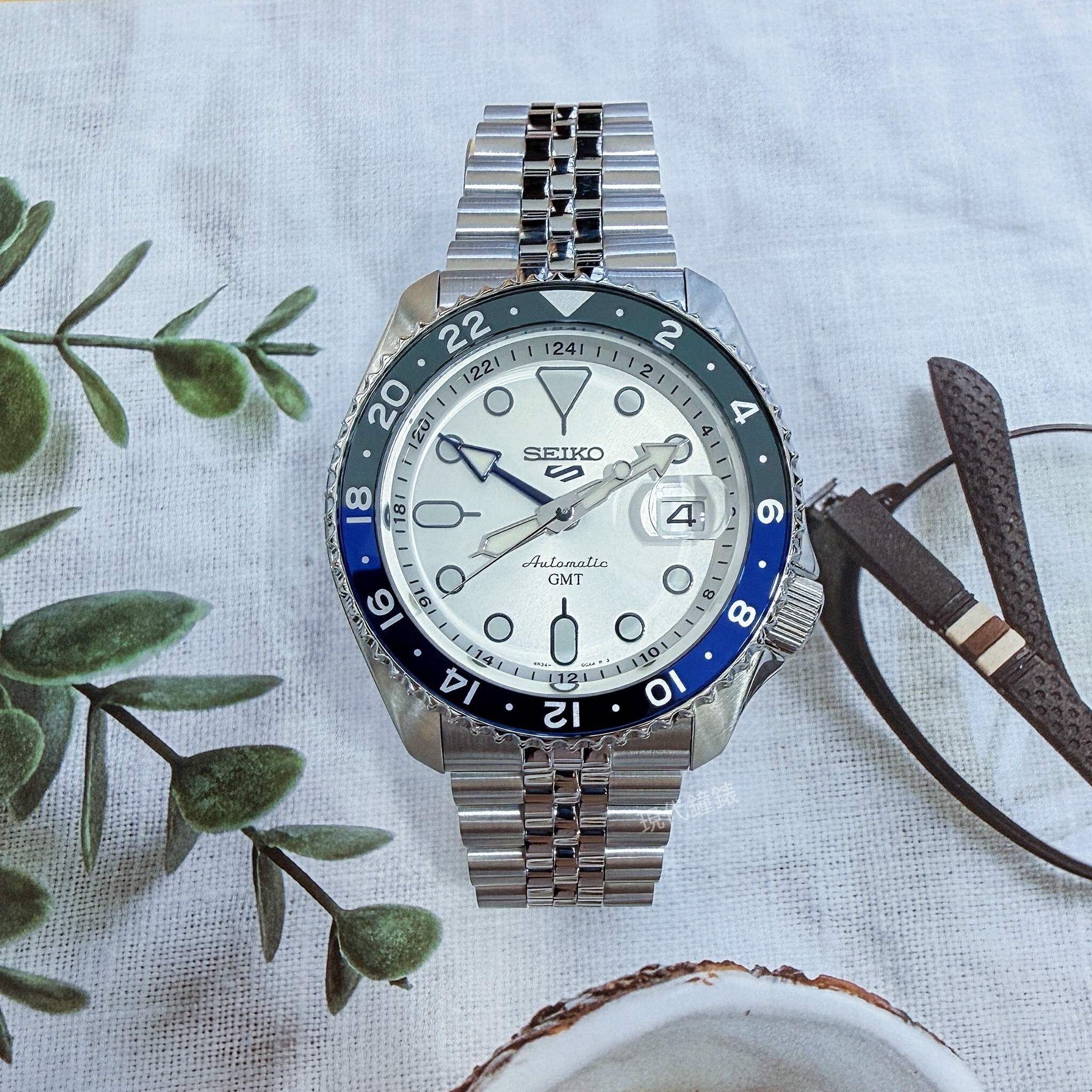 【SEIKO 精工】5 Sports系列 GMT兩地時間機械腕錶  4R34-00A0S 42.5mm 現代鐘錶