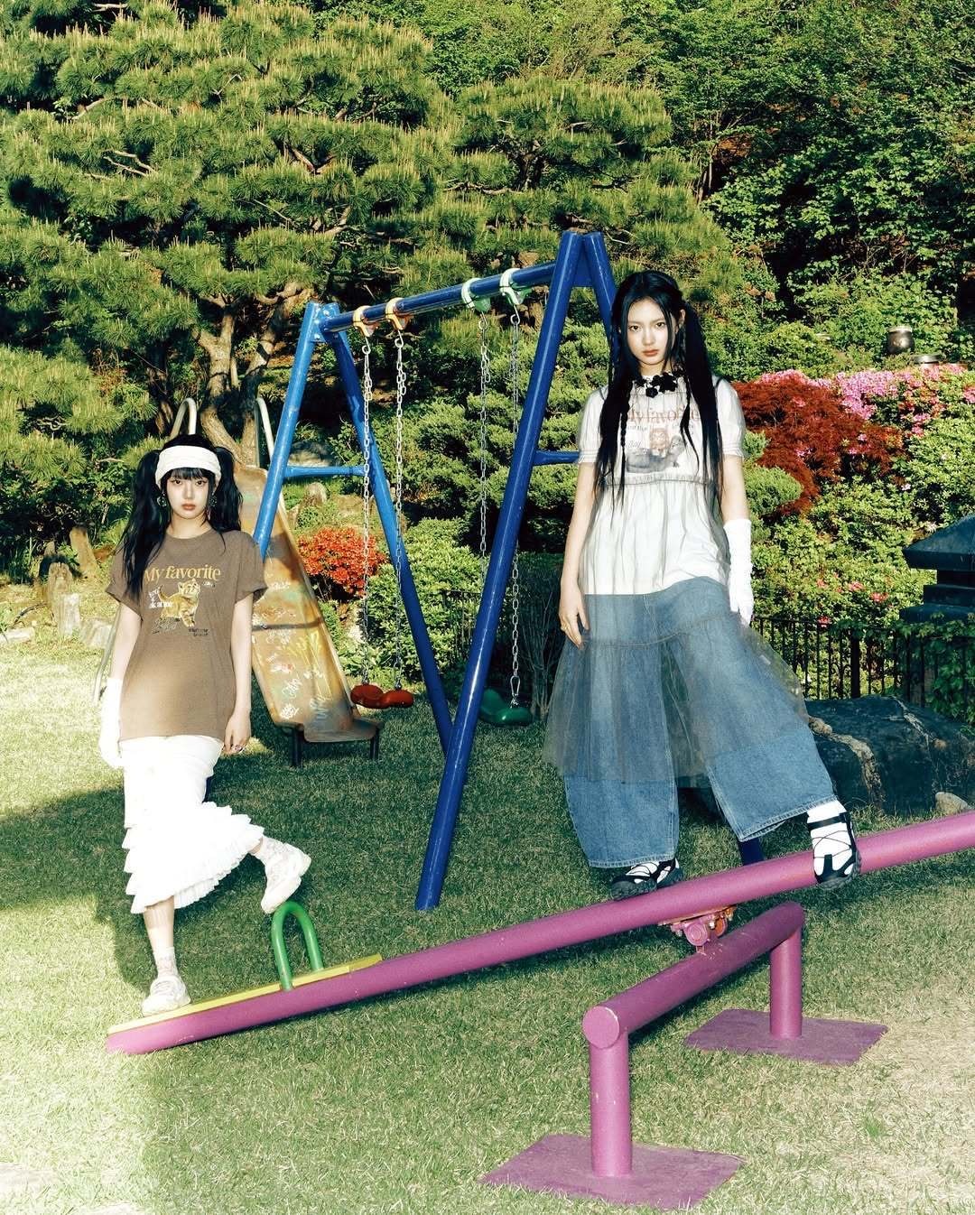 【預購】韓國代購 Fila 韓韶禧實著 My Favorite Things : Kitty 貓派 復古印花 貓咪 短袖 T恤 IVE Liz Kiiikiii同款