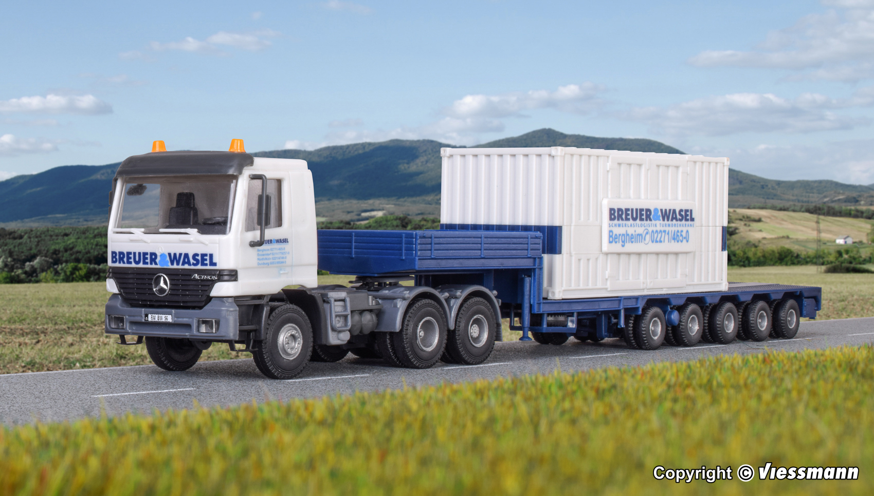 Kibri 13057 HO規 MB ACTROS 牽引車（適用於 LG 1550 BREUER & WASEL）