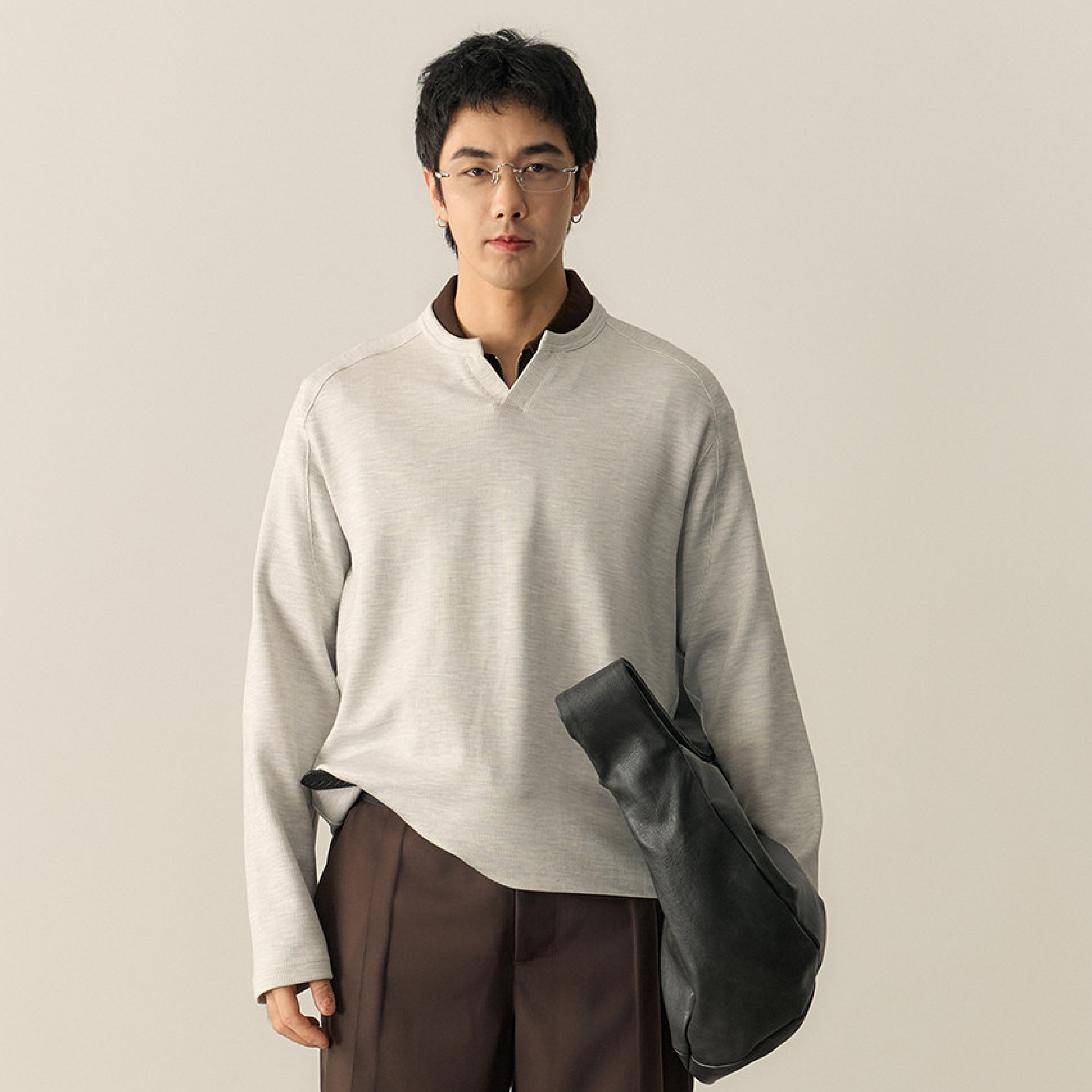 TANOXI V-Neck Basic LS Tee 小V領 基礎長袖Tee [TNX-T400]