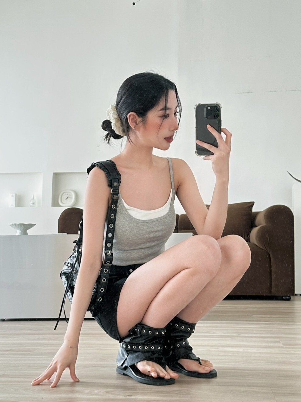 海風渡假🤍假兩件撞色細肩小可愛bra top