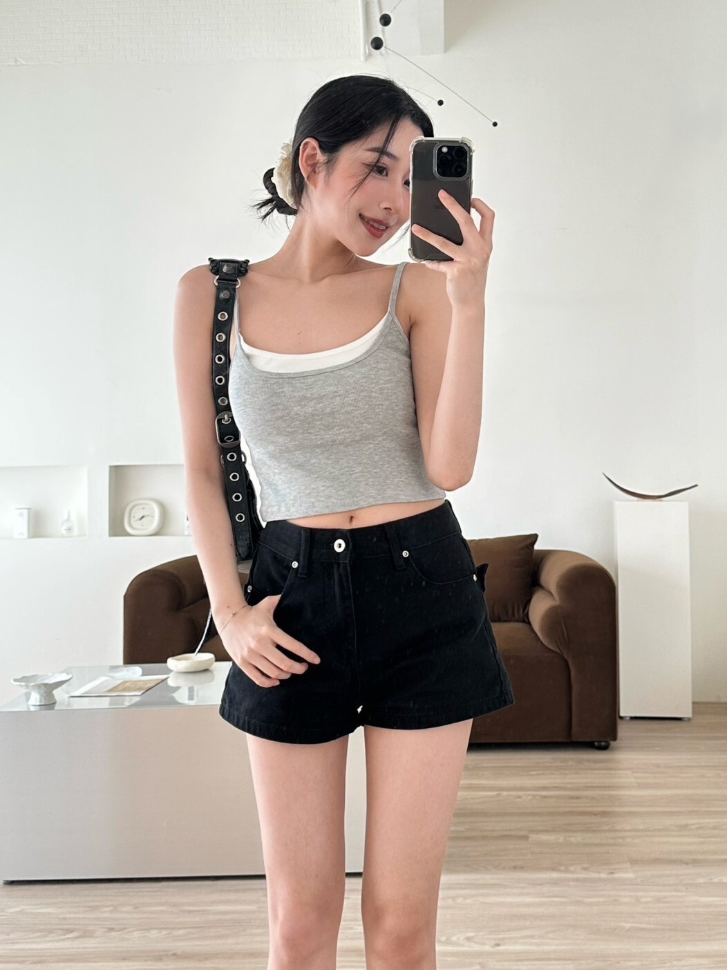 海風渡假🤍假兩件撞色細肩小可愛bra top