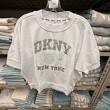 [S] DKNY WHITE DKNY 1989 RHINESTUD LOGO PULLOVER, DP6T1571-WHT (SD1962)