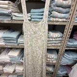 [S] DKNY FLORAL PEBBLE SEAMED TANK DRESS WITH TIE BACK, DJ6D9174-CJU (SD1964)