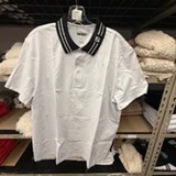 [S] DKNY WHITE LOGO DETAILED POLO SHIRT, DK000038M-WHT (SD1965)