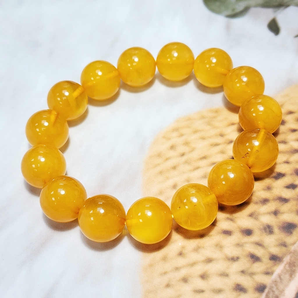 【騰彪琥珀】天然老金絞雞油紅黃蜜蠟手鍊 13mm+ 附公司保證卡 可代送鑑定 歲月氧化之美 史前花粉 收藏精品