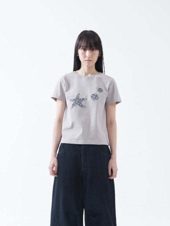 TCM starfish dot patch T 海星 貼布 波點 短T 短袖
