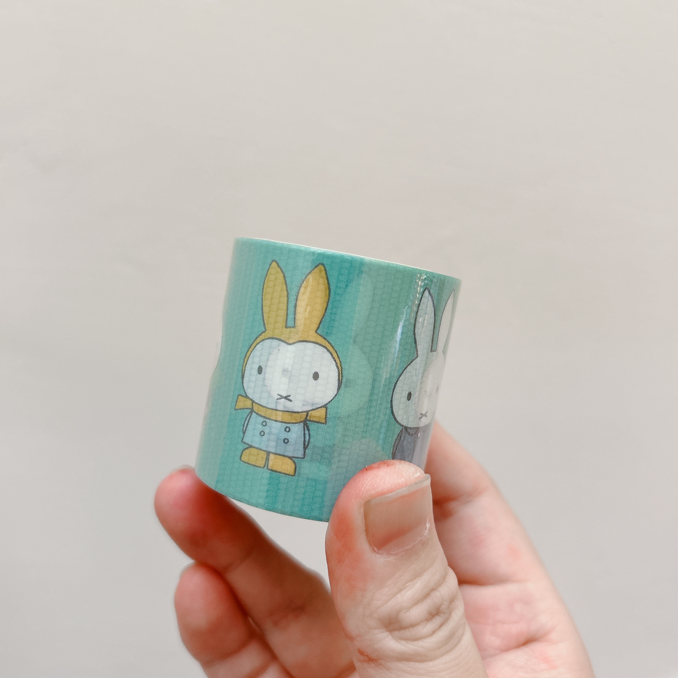 綠底 米菲全身 miffy 米菲兔 養生膠帶｜KUTSUWA 日本