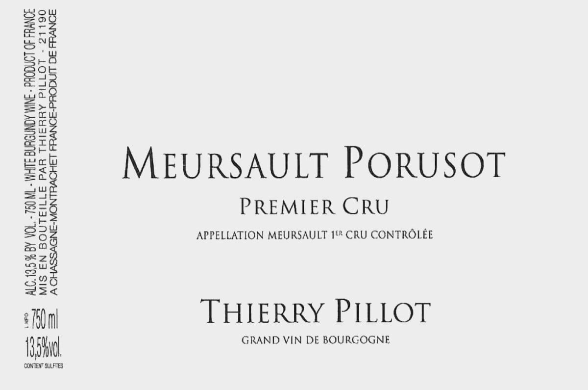 Thierry Pillot Meursault 1er Cru Poruzot 2022